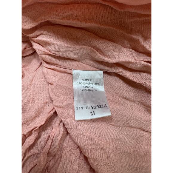 Do + Be Women’s Halter Dress Sz M Tye Neck Romantic Coquette Blush Pink Y2k - Picture 8 of 9